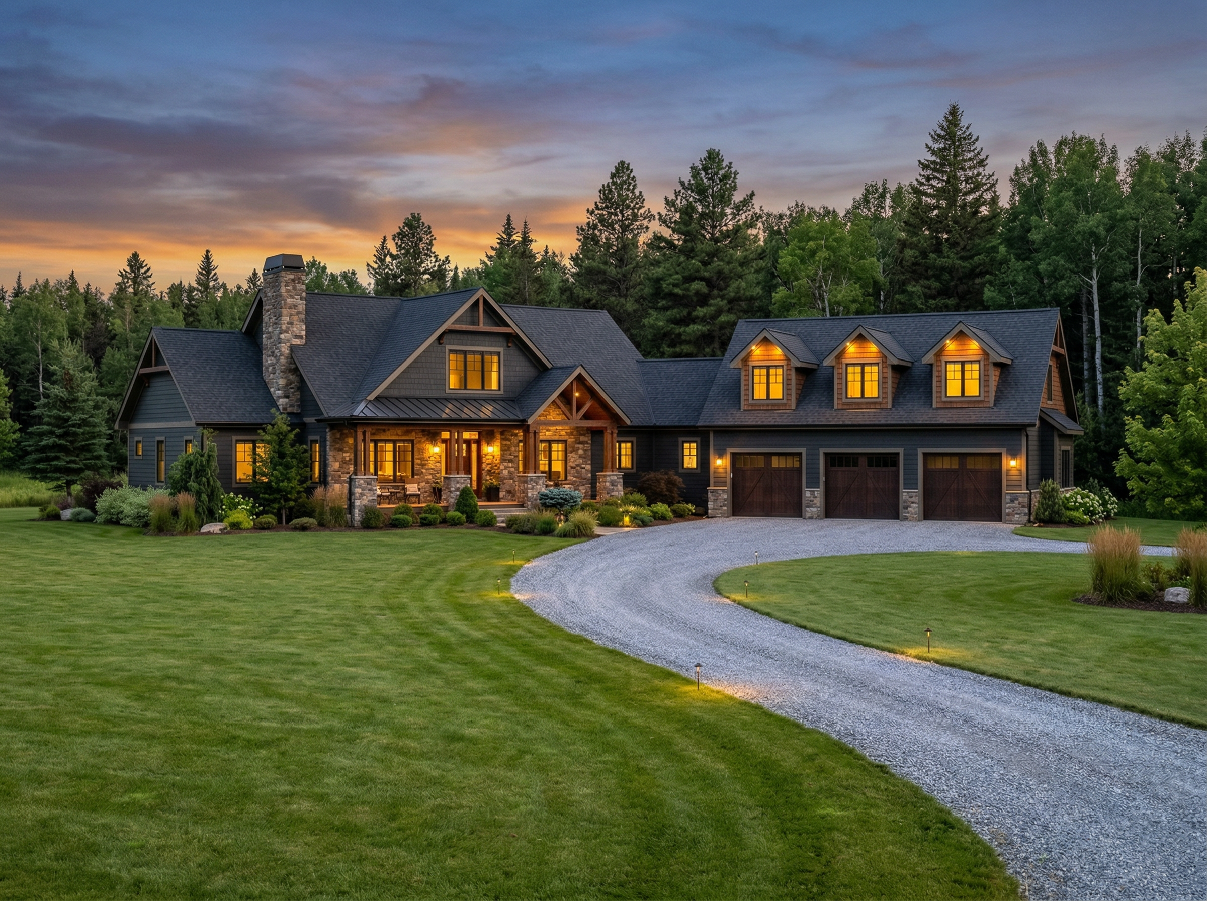 Acreage home with guest suite above garage — Hovey Construction custom build Iowa Nebraska