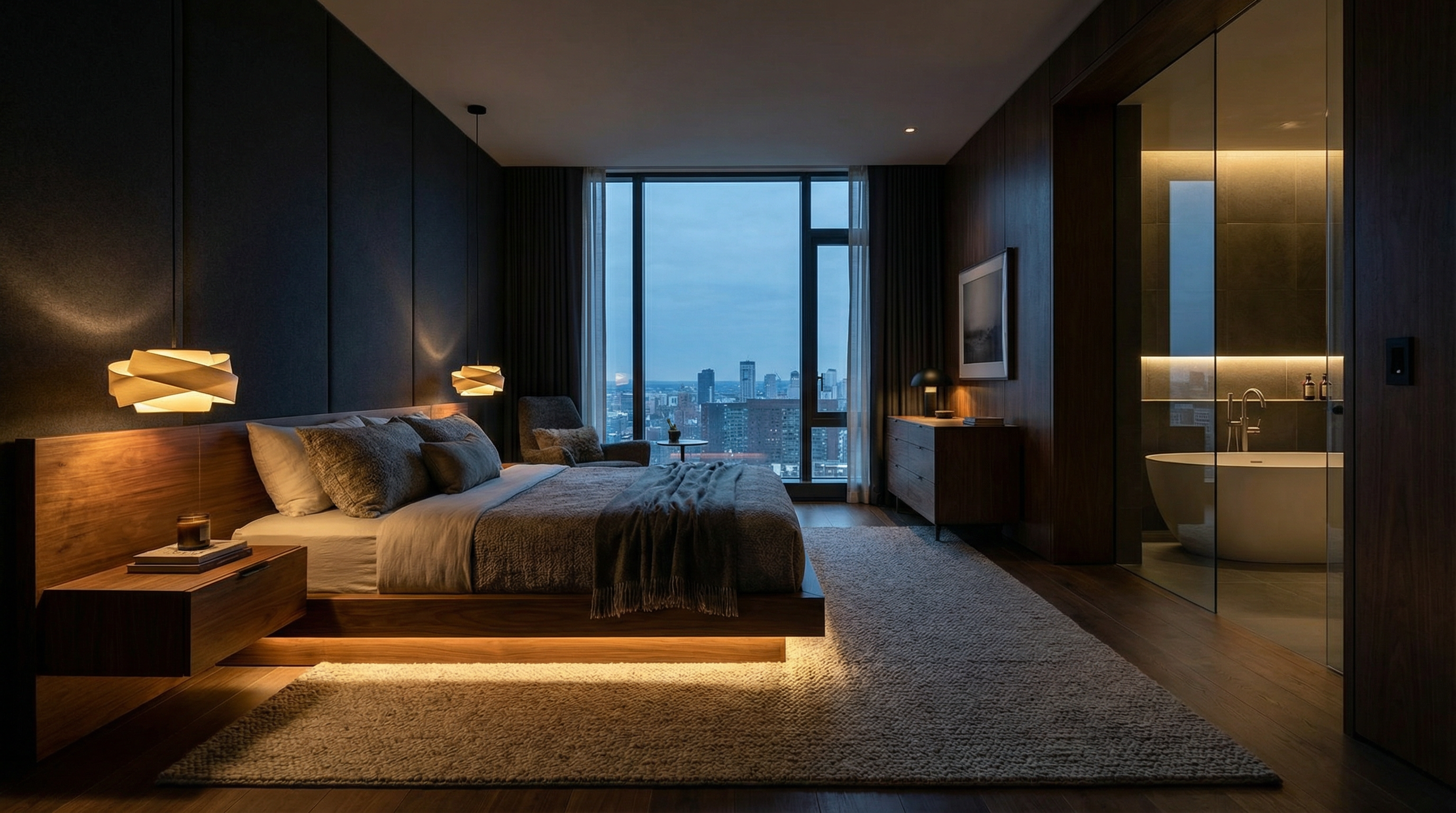 Custom master suite with spa bath — Hovey Construction luxury home builder Siouxland